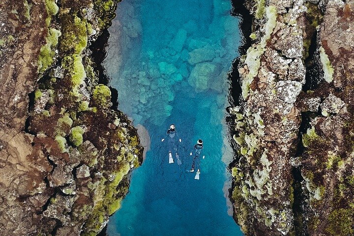 Snorkeling privé dans la fissure tectonique de Silfra, Parc national de Þingvellir, Islande