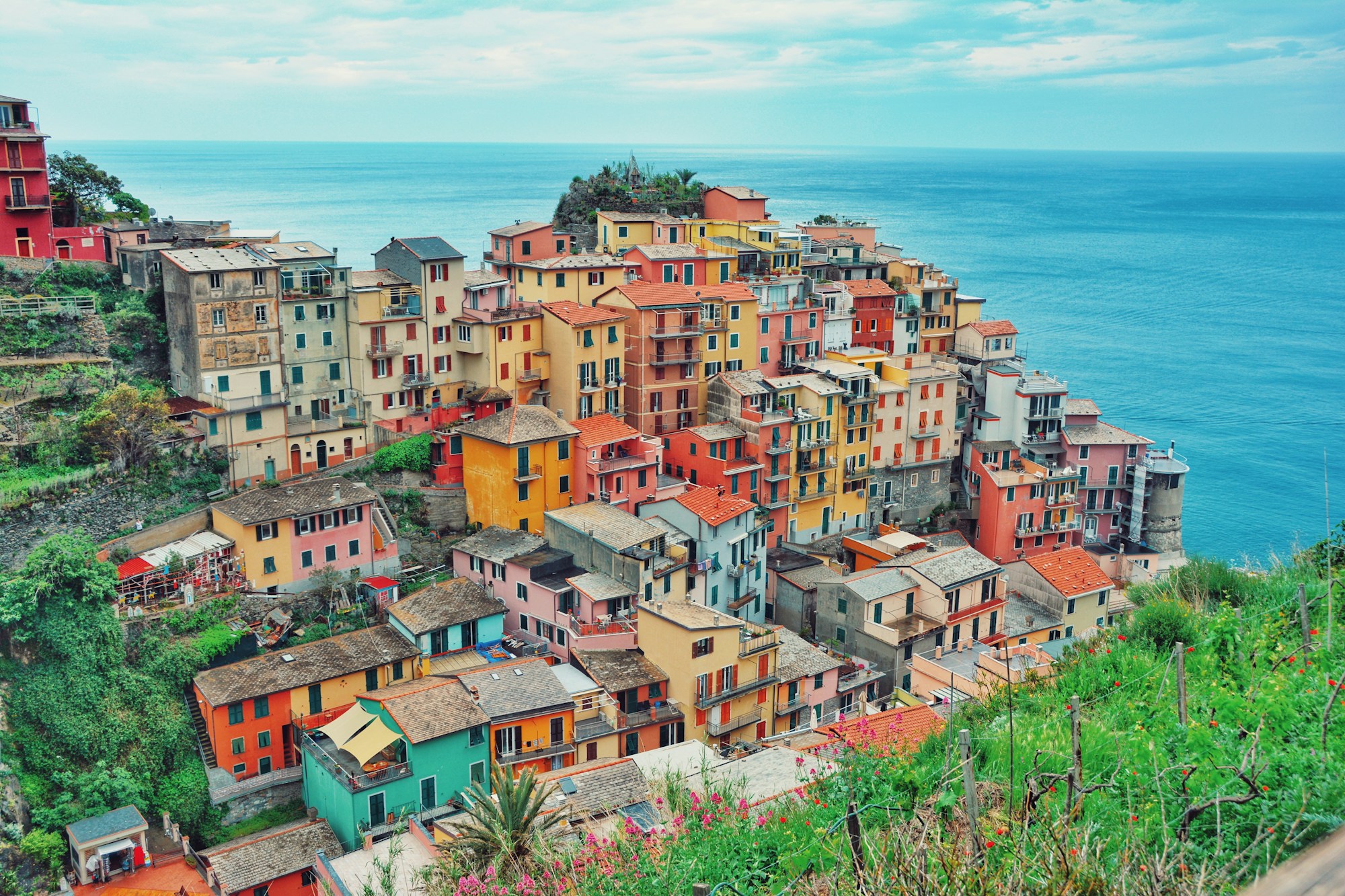 Der Sentiero Azzurro zwischen Manarola und Riomaggiore in den Cinque Terre