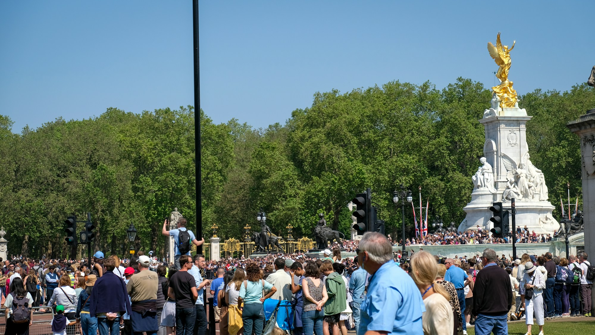 Crowd of spectators at an outdoor summer event in the UK
