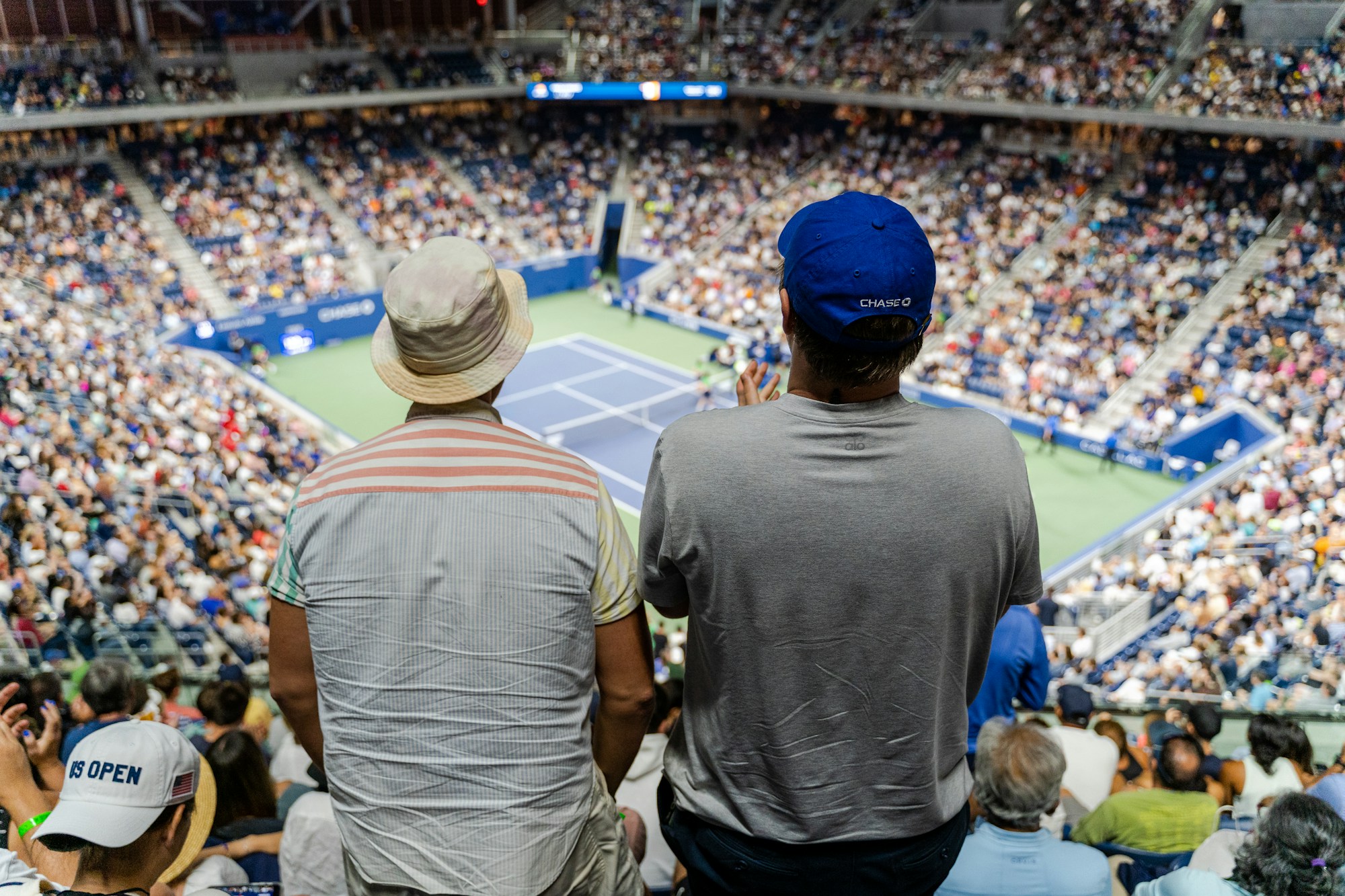 Court de tennis à New York pendant l'US Open
