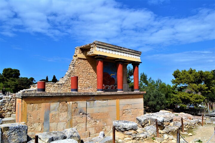 Palais de Knossos en Crète lors d'une visite privée depuis La Canée