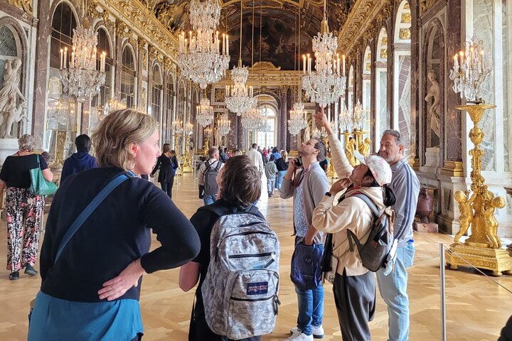 Appartements royaux du château de Versailles lors d'une visite guidée avec accès aux jardins