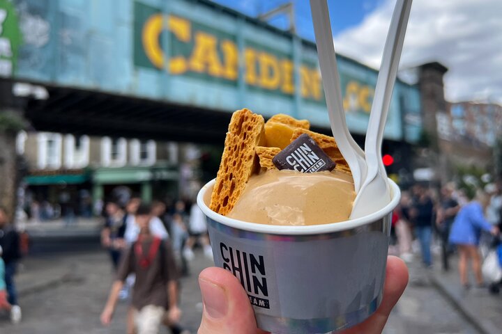 Street food tasting at Camden Market on the official Secret Food Tours walking tour