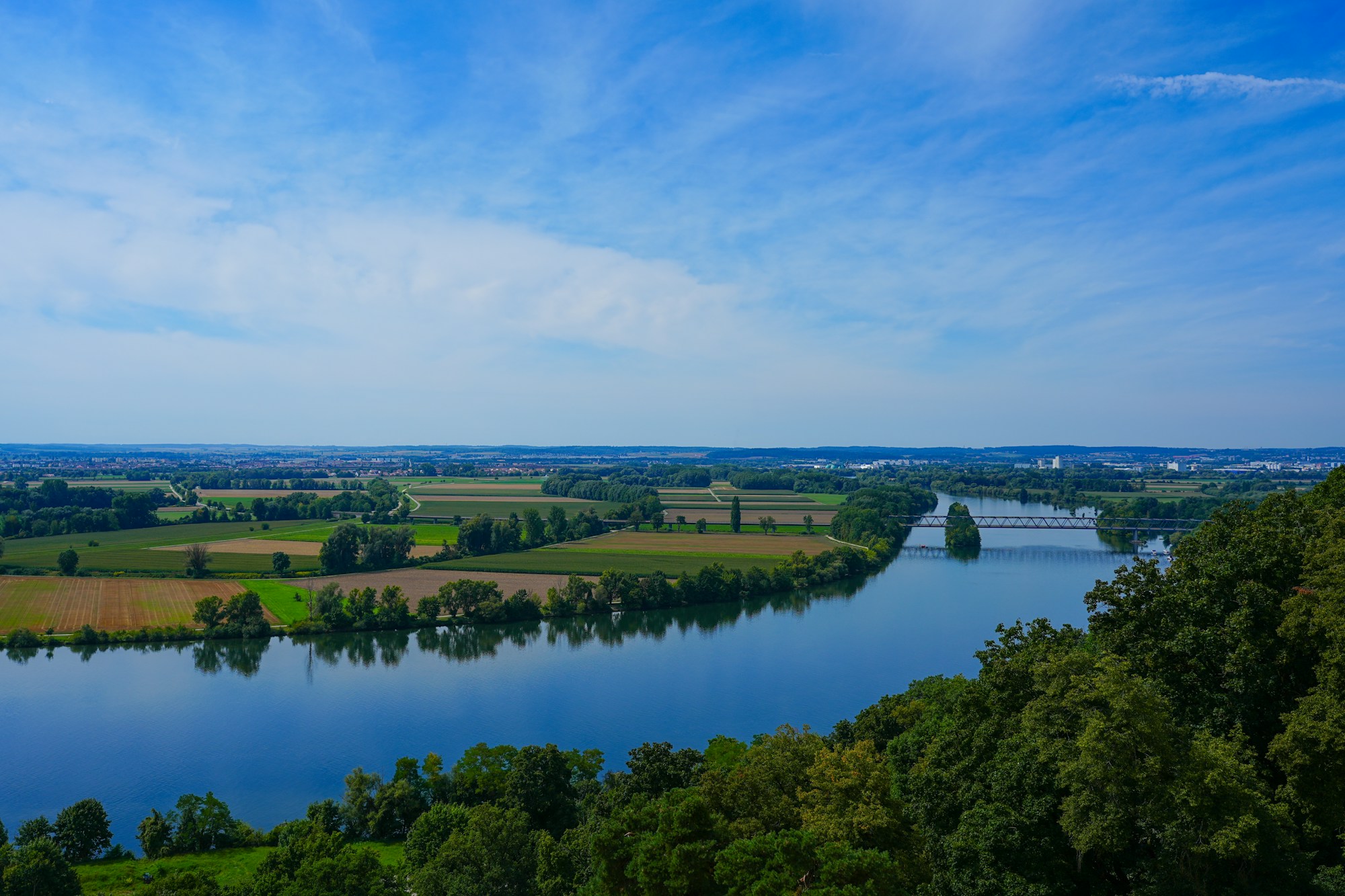 Vista del Danubio a Straubing in Baviera
