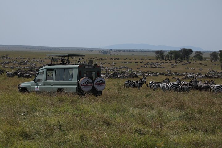 Véhicule de safari de luxe dans le Serengeti Nord