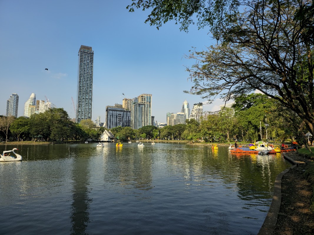 Parc Lumphini au lever du jour – Lumphini, Pathum Wan, Bangkok 10330, Thaïlande (photo 1)