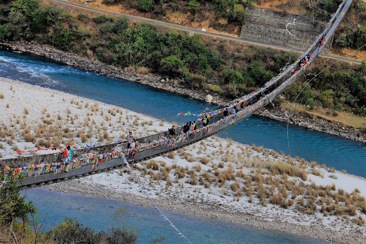 Pont suspendu de Punakha – Pont suspendu de Punakha, Punakha, Bhoutan (photo 1)