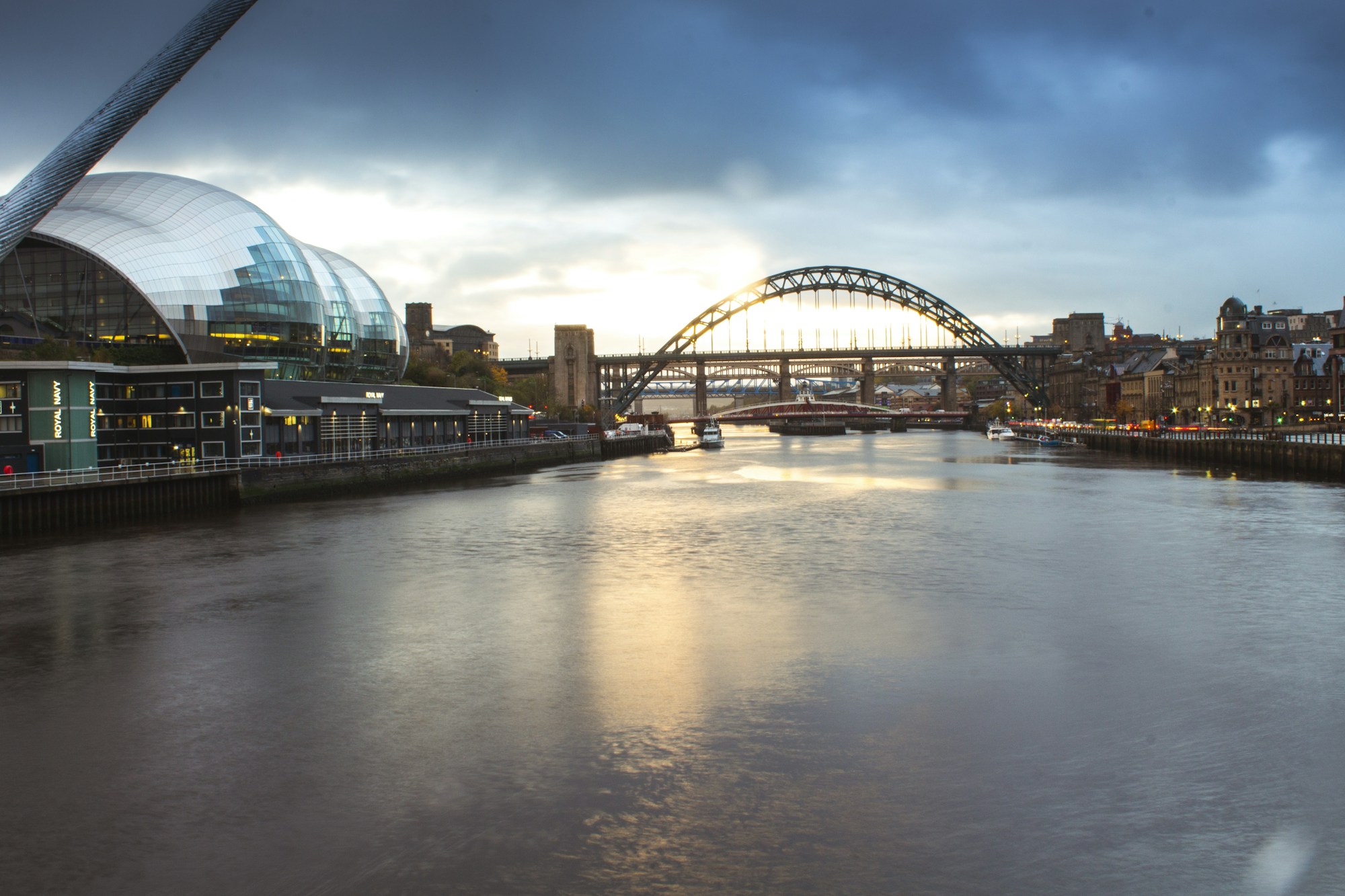 La rivière Tyne et les quais de Newcastle upon Tyne