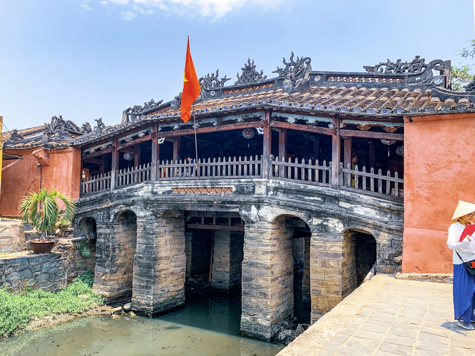 Überdachte japanische Brücke von Hoi An, Symbol der zum UNESCO-Welterbe gehörenden Altstadt
