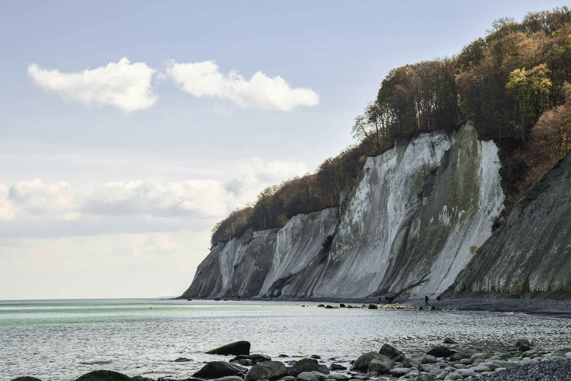 Acantilados de creta de la isla de Rügen, frente a las costas de Pomerania Occidental