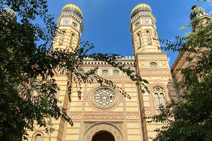 Király street and a memorial back courtyard in Budapest's Jewish Quarter