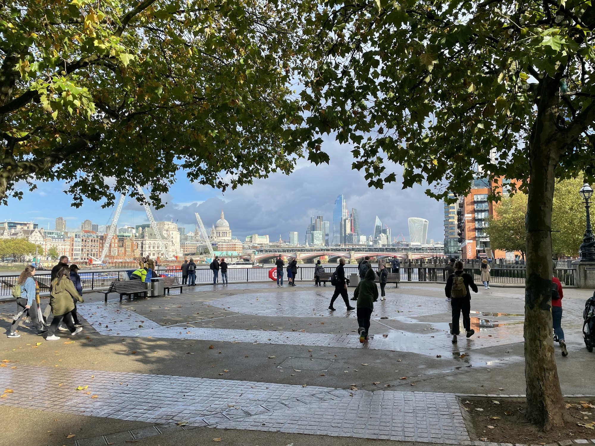 Le South Bank et la Tamise à Londres, quartier du BFI London Film Festival