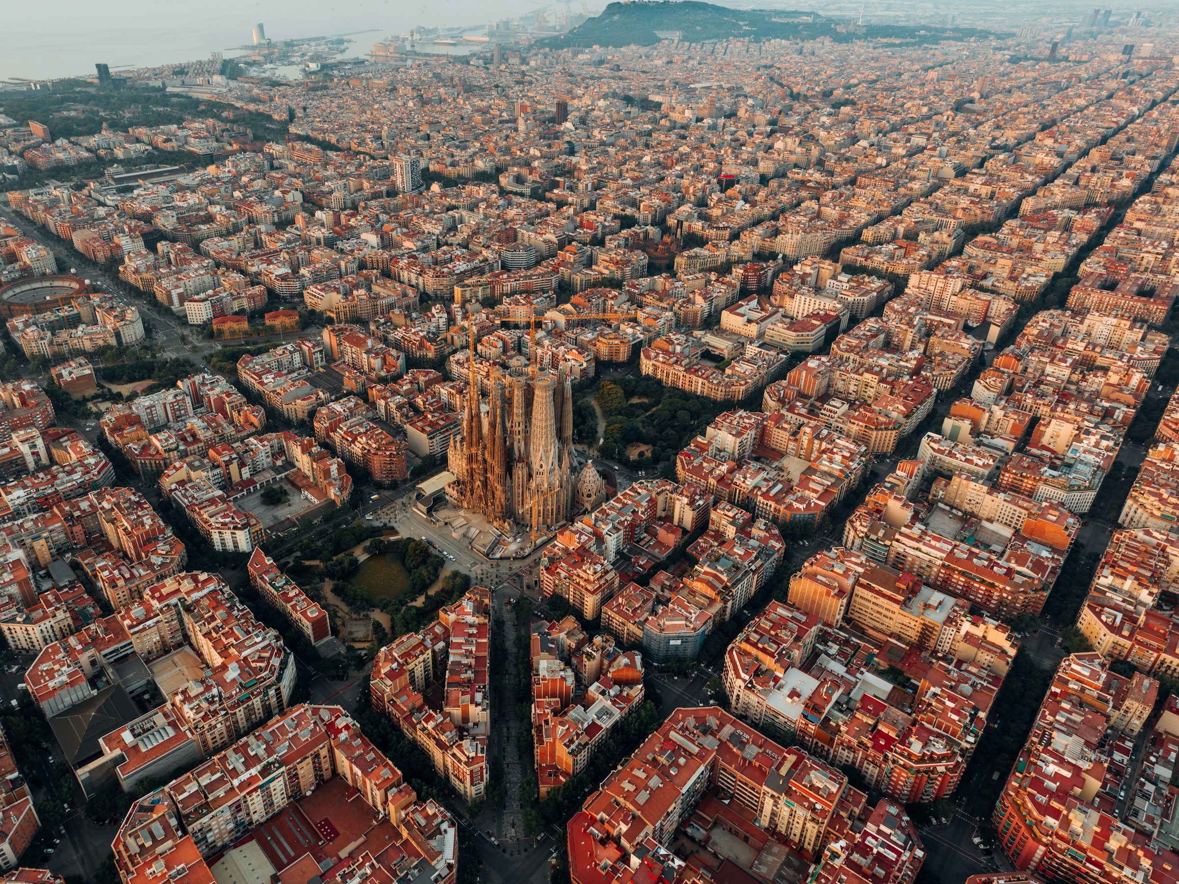 Vista aérea de los edificios de Barcelona