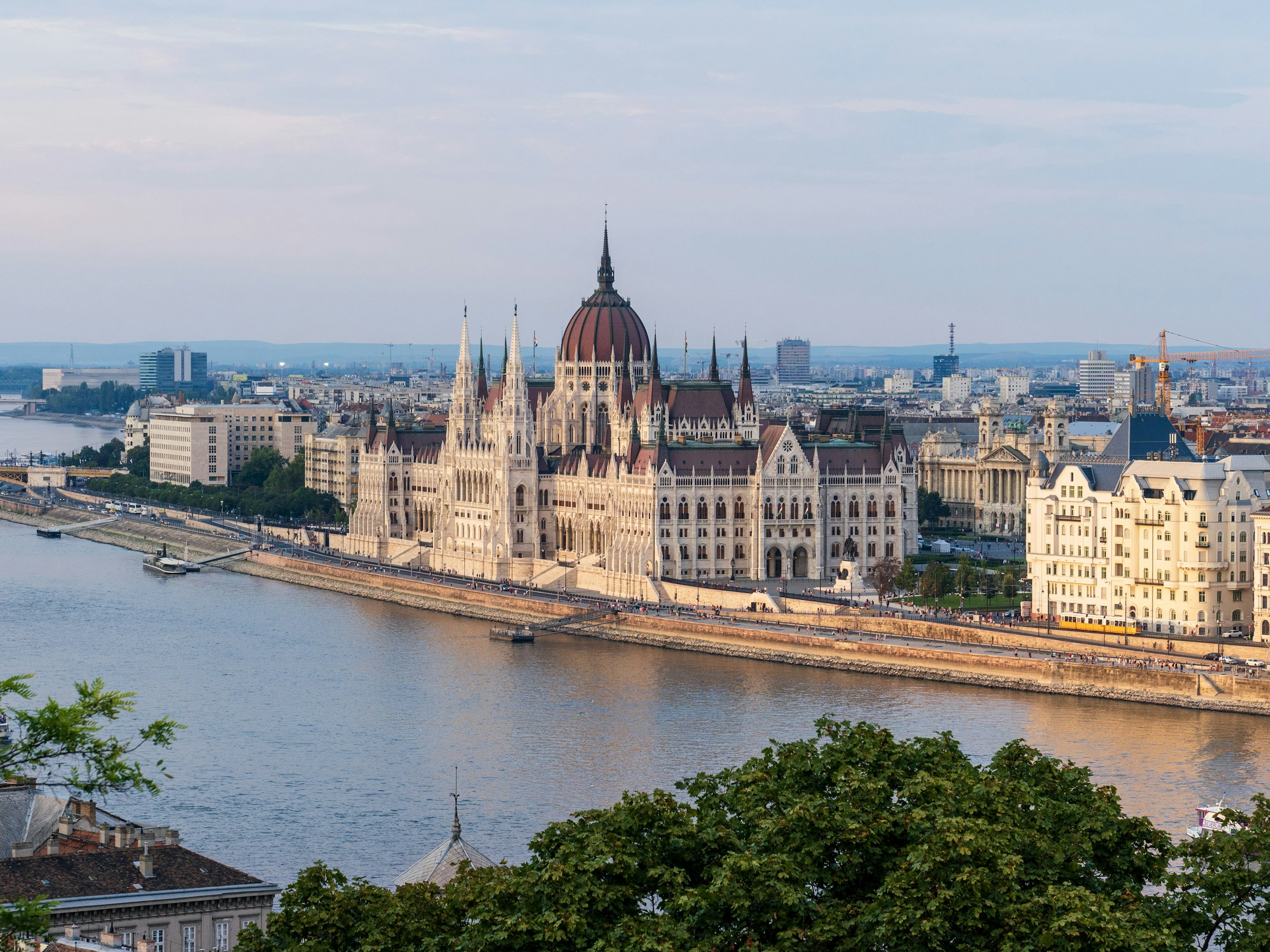 The Hungarian Parliament on the banks of the Danube in Budapest