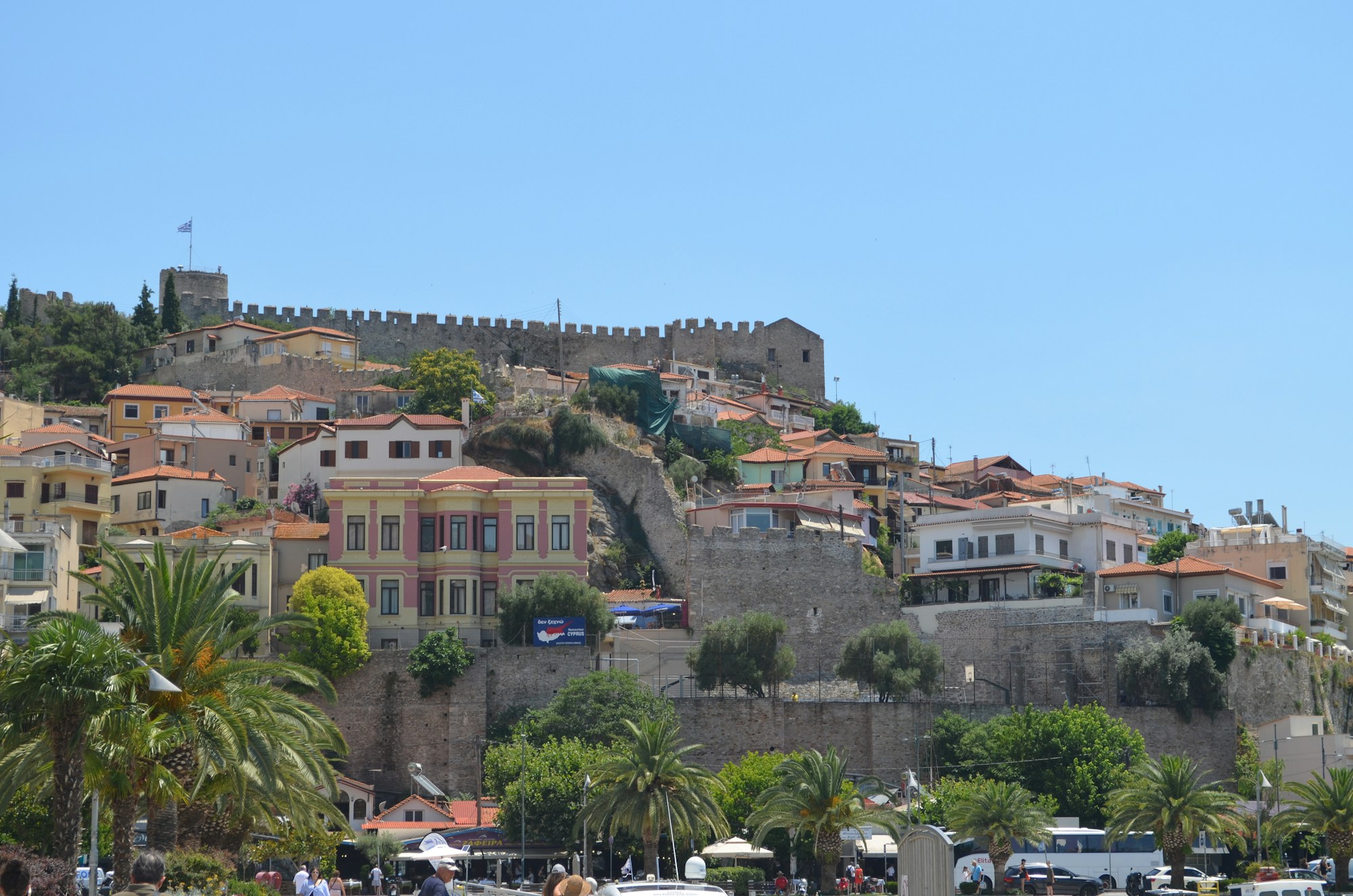 Medieval walls of Rhodes Old Town, Greece, out of season