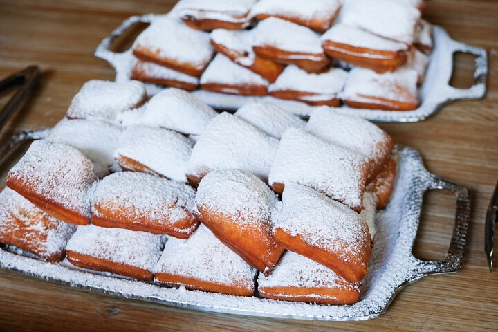 Beignets and sweet treats sampled on a food tour in New Orleans