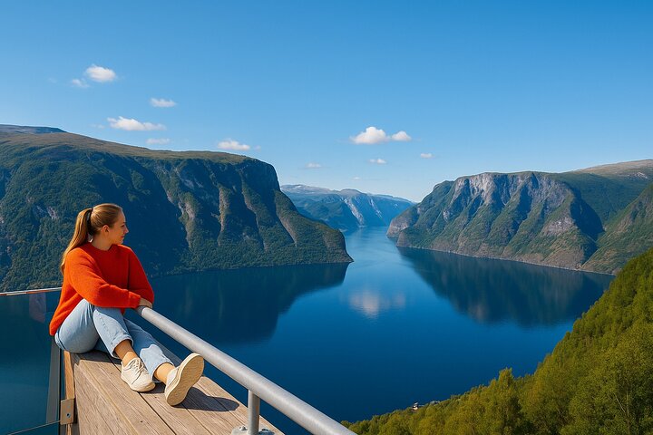 Wasserfall Tvindefoss in Norwegen, Station eines Tagesausflugs zwischen Bergen und Flåm