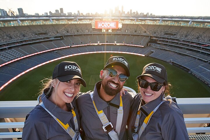 Salita sul tetto dello stadio Optus, vista a 360 gradi su Perth