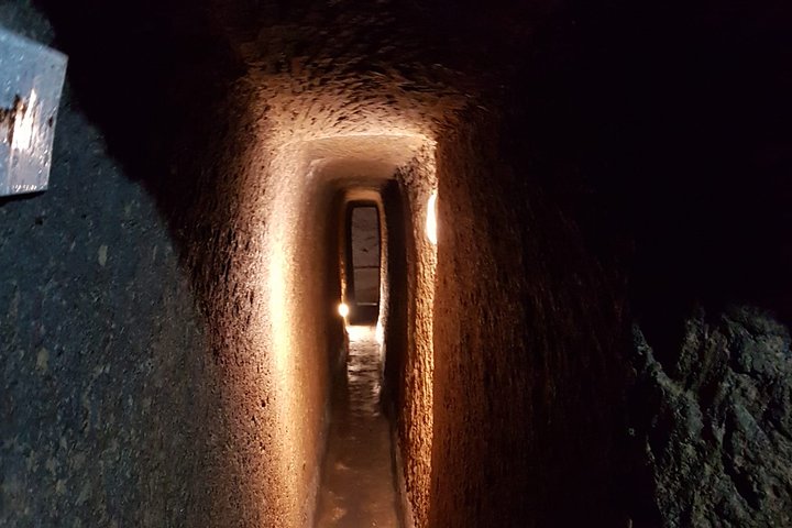 Underground gallery of an ancient Greco-Roman aqueduct in Naples