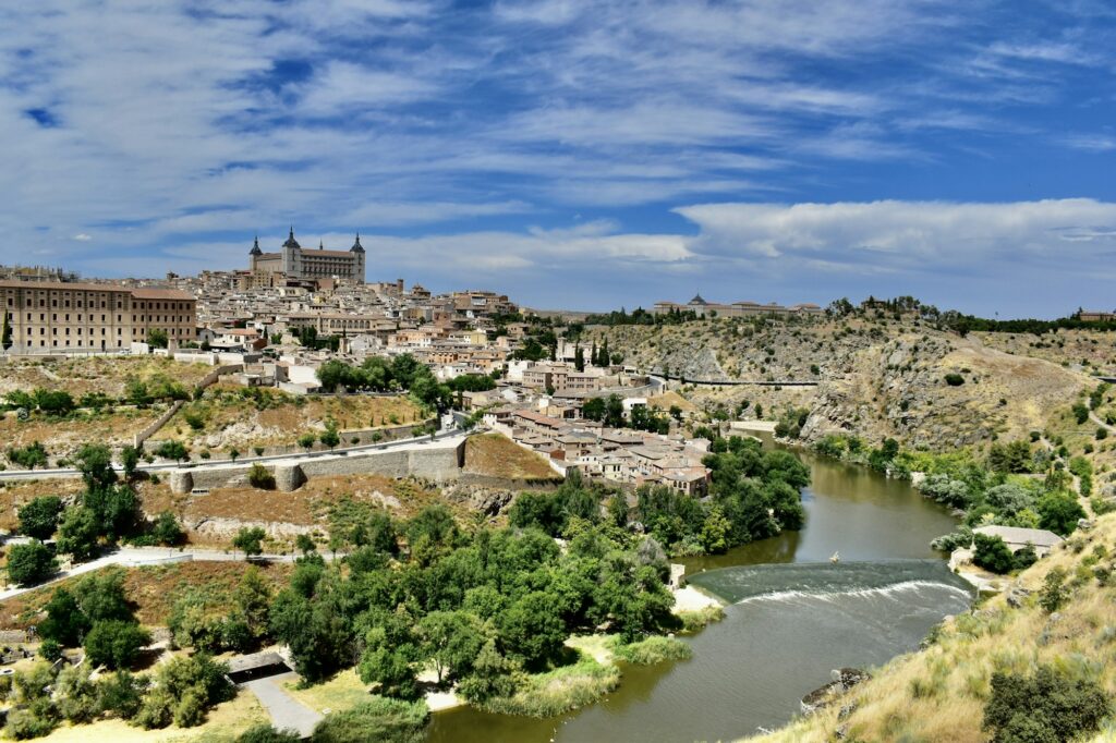 Toledo's old town on its hill above the Tagus River