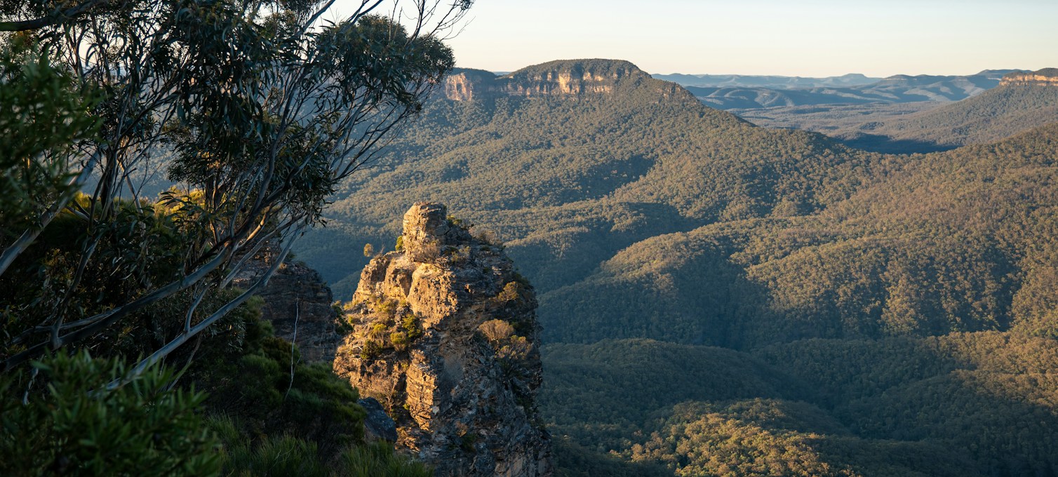 Belvédère d'Echo Point dans les Blue Mountains