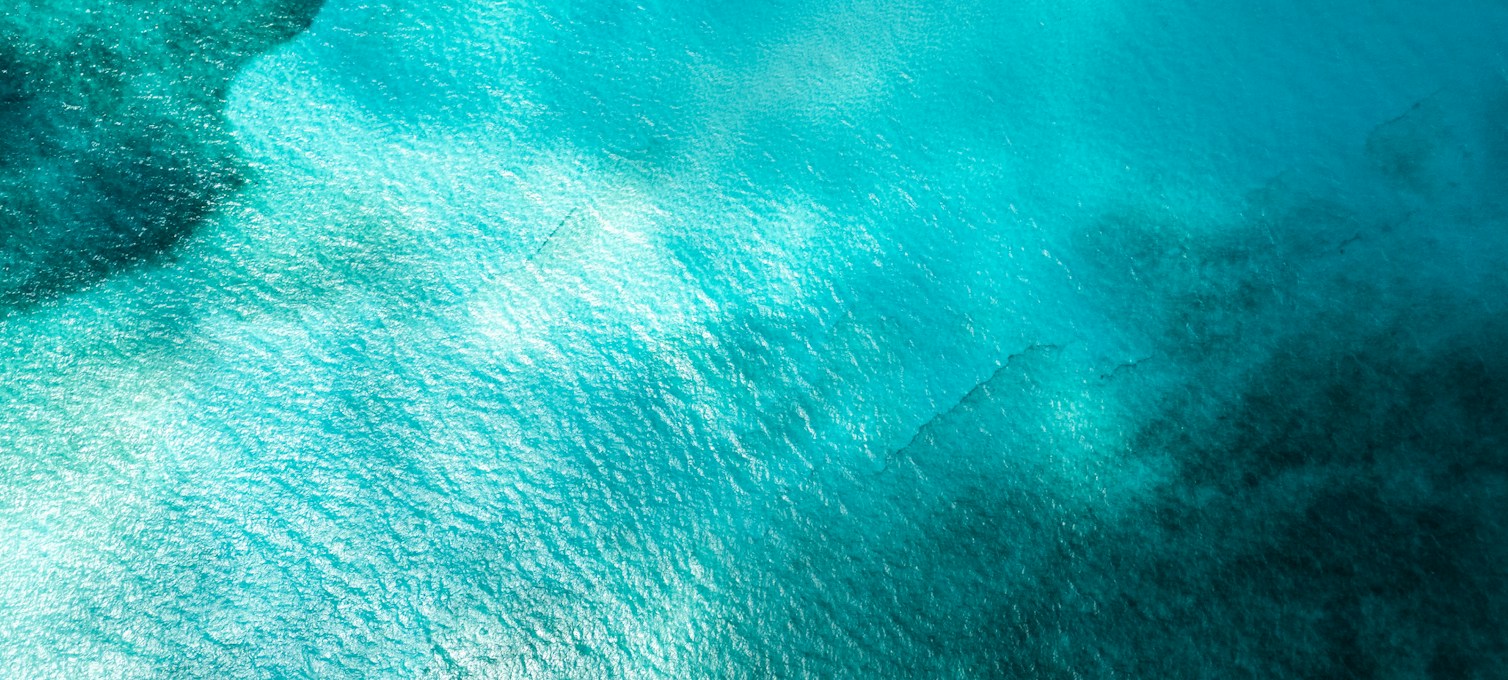 Lagon et côte des Caraïbes mexicaines près de Cancún