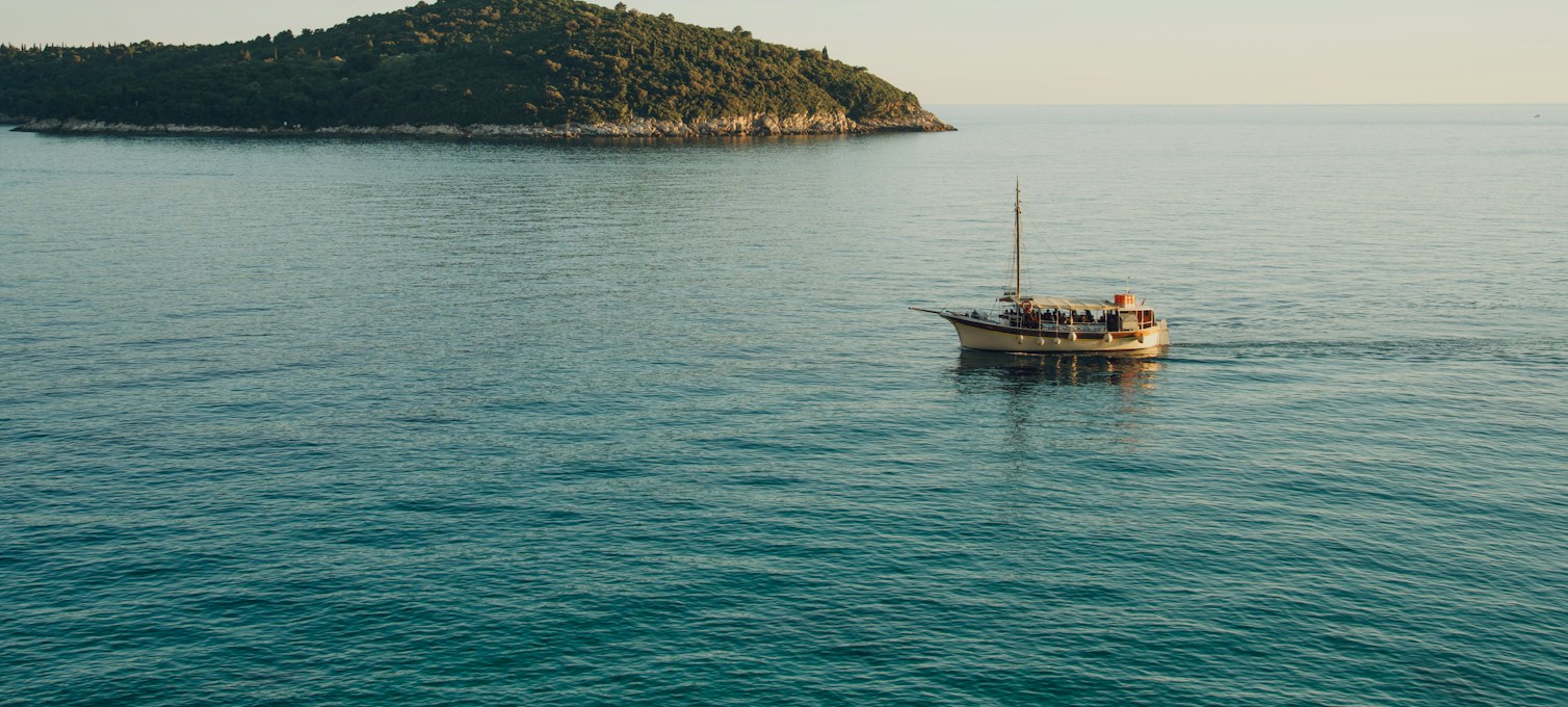 Rocky Adriatic coastline off Dubrovnik