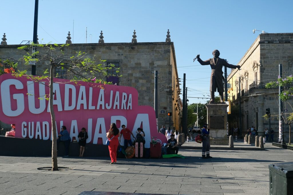 Place urbaine de Guadalajara, au Mexique