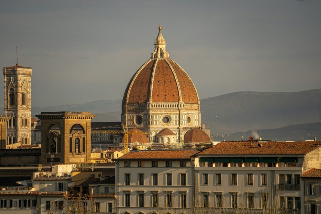 Florence Cathedral dome at sunset
