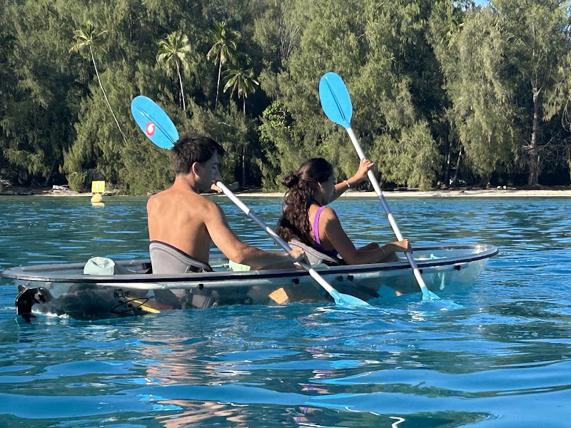 Kayak transparent vers les motu de Tiahura et Fareone – Parc de la plage publique de Tiahura, Moorea, Polynésie française (photo 2)