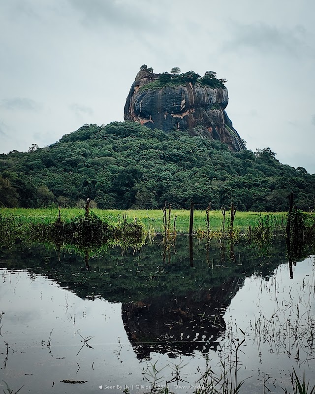 Le coucher de soleil sur Sigiriya depuis le lac – Sigiriya, Sri Lanka (photo 1)