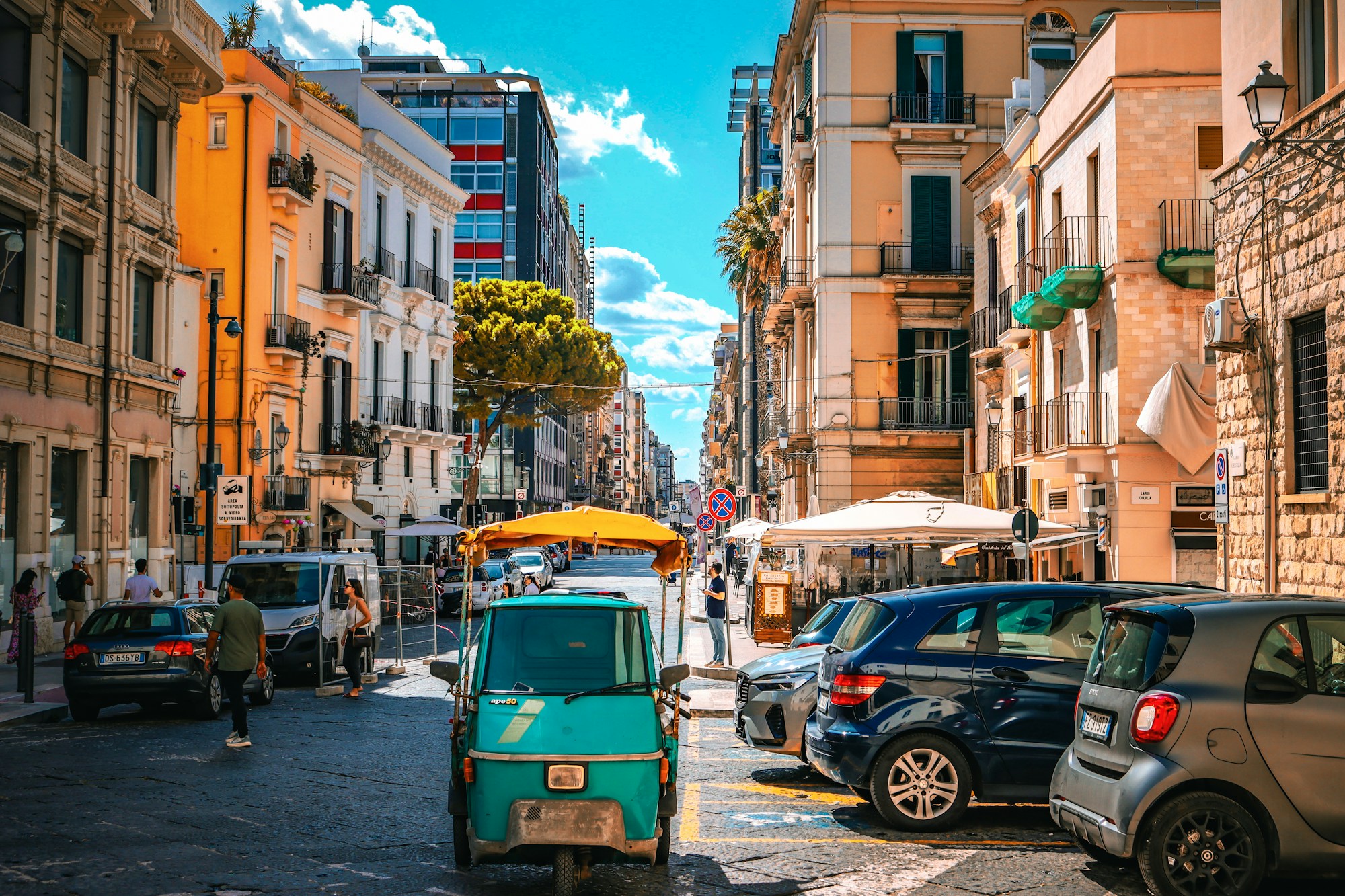 Vista de Bari y su litoral, en Apulia