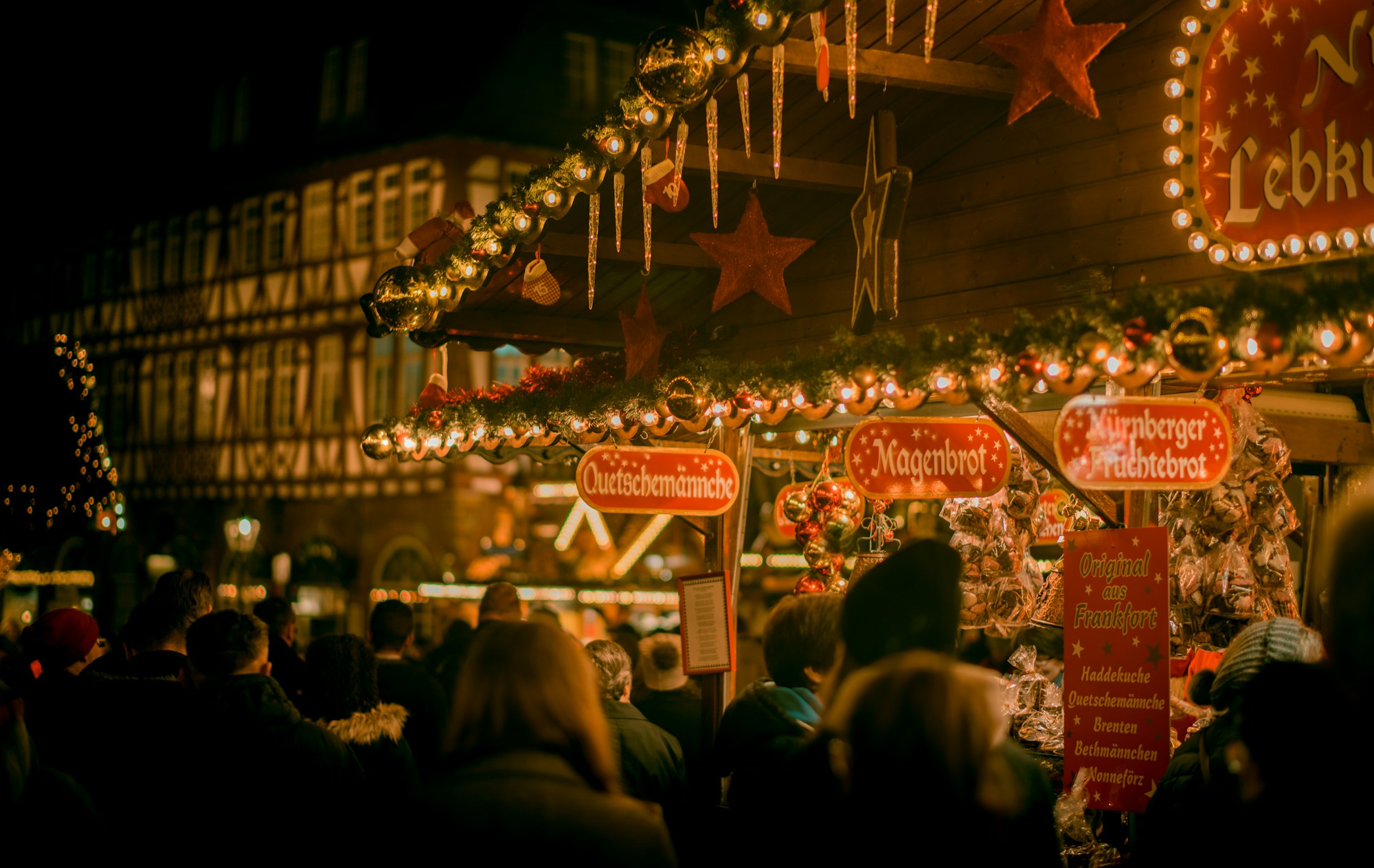 Étal du marché de Noël de Francfort