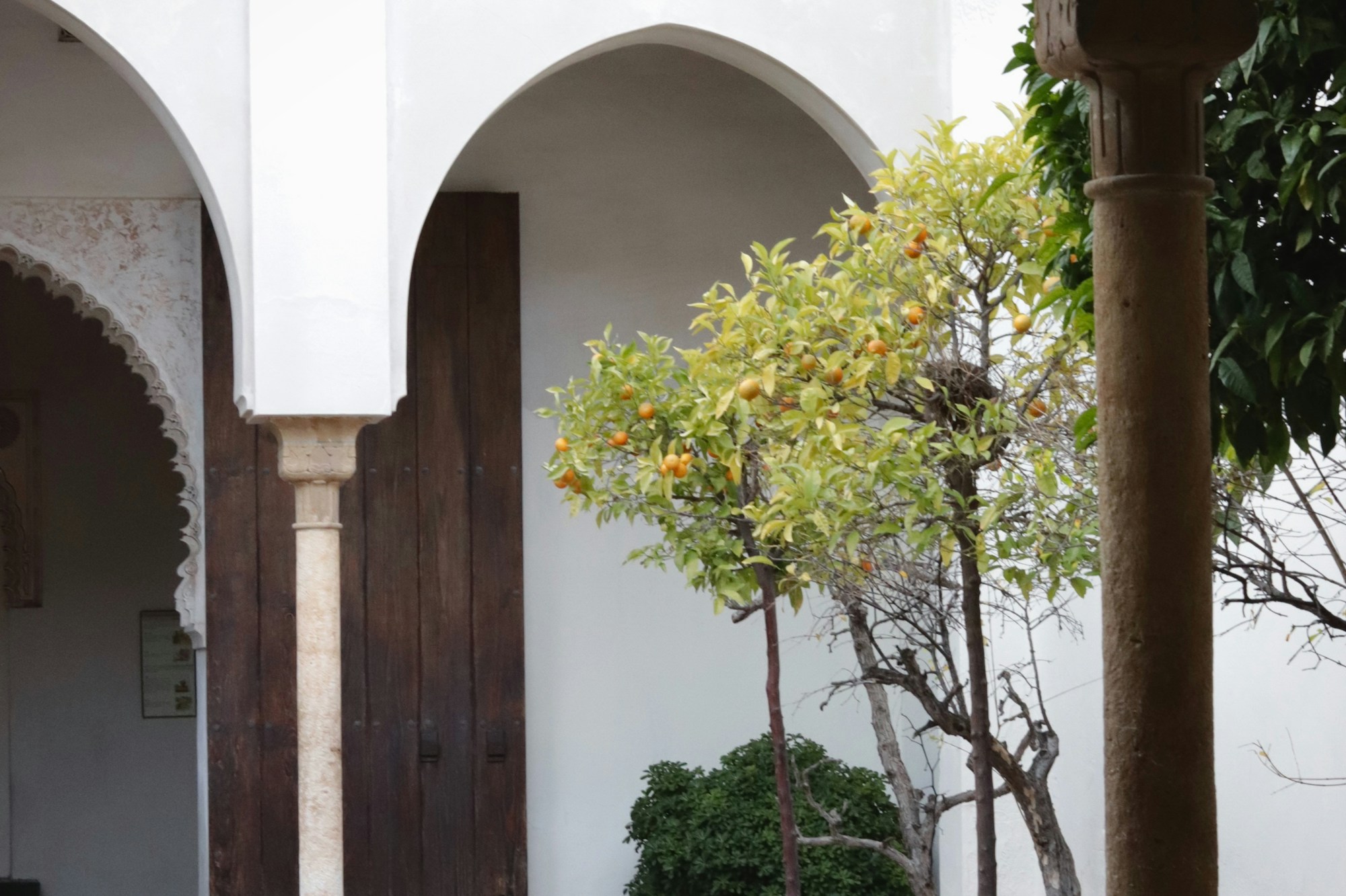 Arcaded courtyard of the Alcazaba of Málaga
