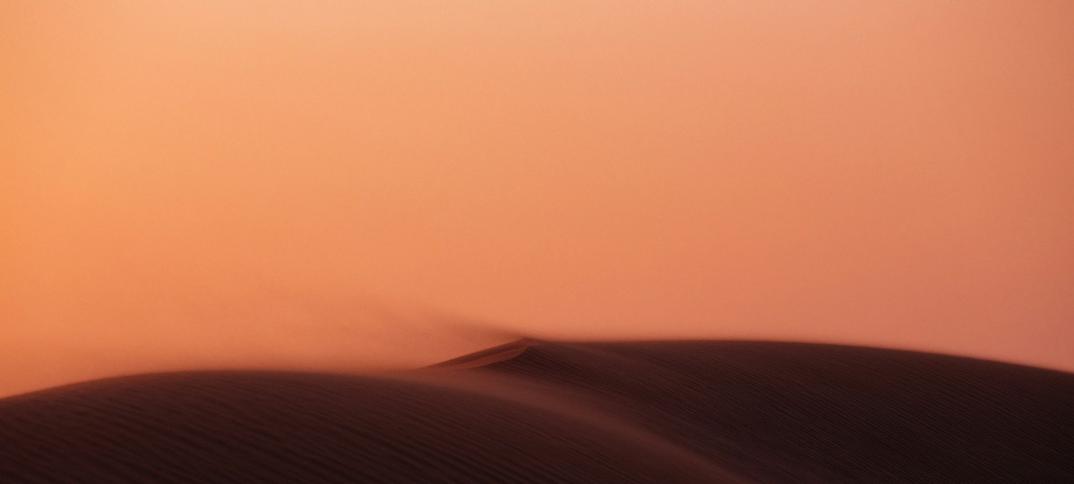 Desert dunes in Dubai at sunset
