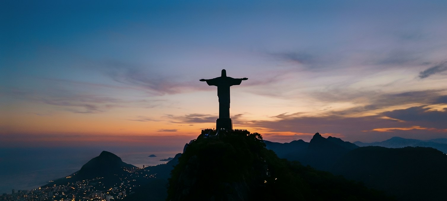 Le Christ Rédempteur sur le Corcovado au-dessus de Rio de Janeiro