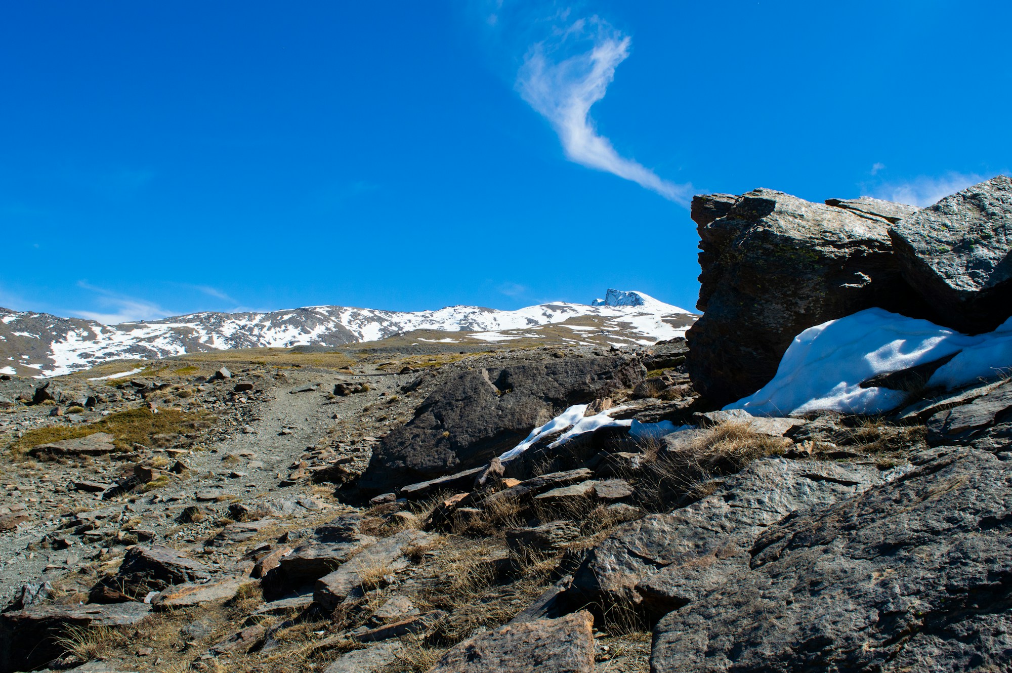 Pico Veleta, höchster Gipfel der Sierra Nevada