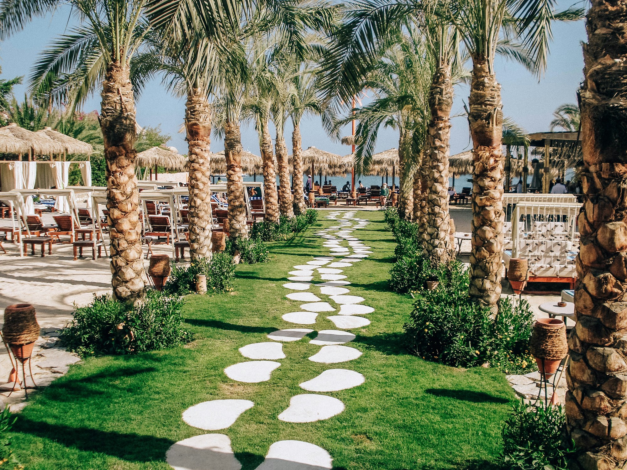 Strand am Roten Meer in Hurghada, Ägypten