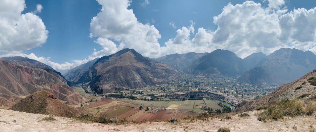 Vallée sacrée de Cusco, vue des terrasses incas