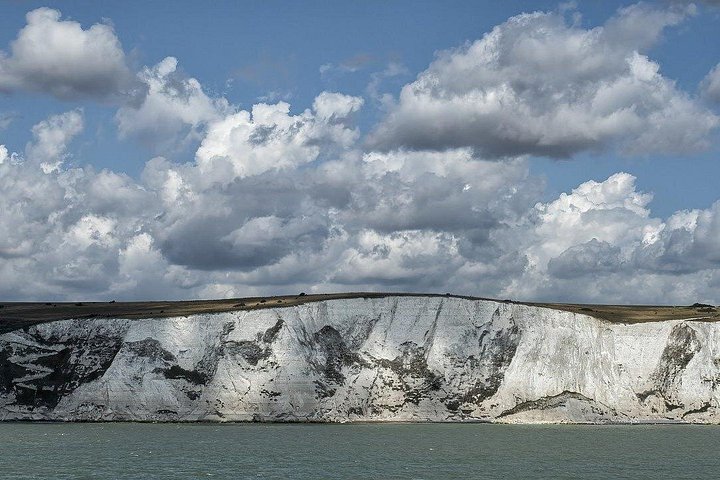 White Cliffs of Dover above the sea