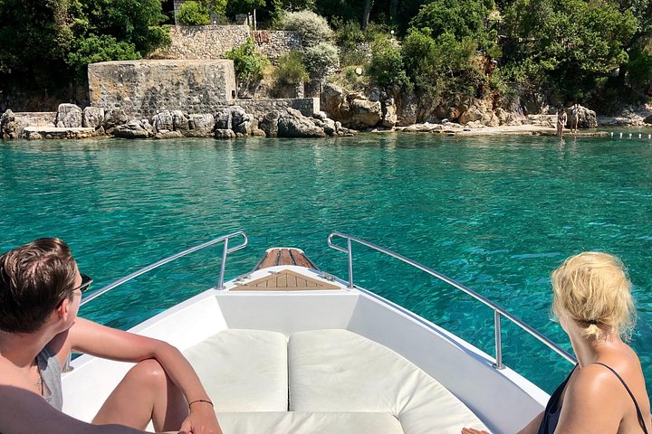 Small private boat off the Dalmatian coast