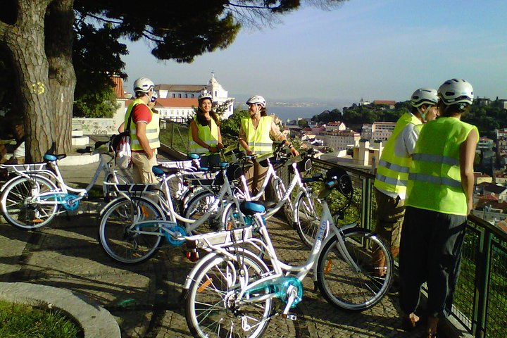 Electric bike parked on a Lisbon hill street