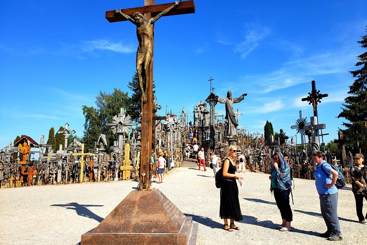 Hill of Crosses at sunset