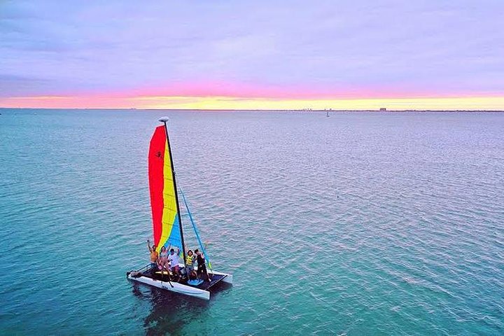Sailboat on Biscayne Bay with a small group