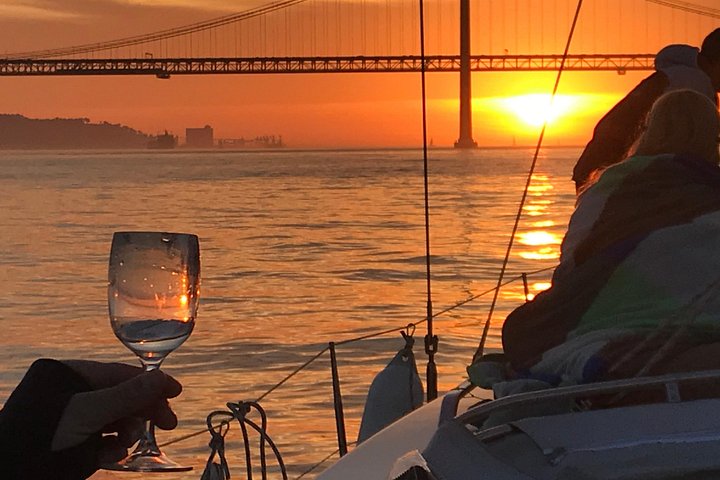 Sailing boat on the Tagus River near Belém