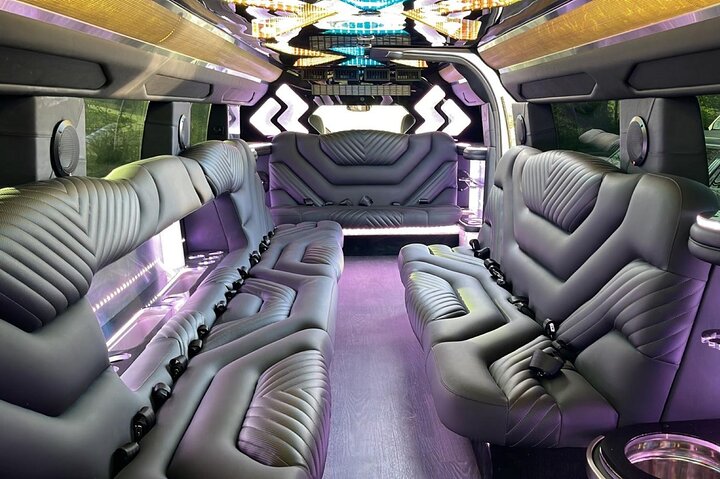 Intérieur d'une limousine étirée à Washington