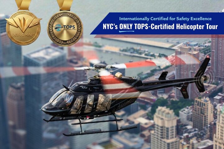 Hubschrauber über Manhattan und dem Hudson