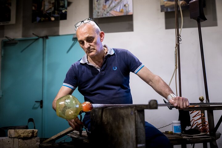 Photo de la visite privée de Murano, soufflage du verre