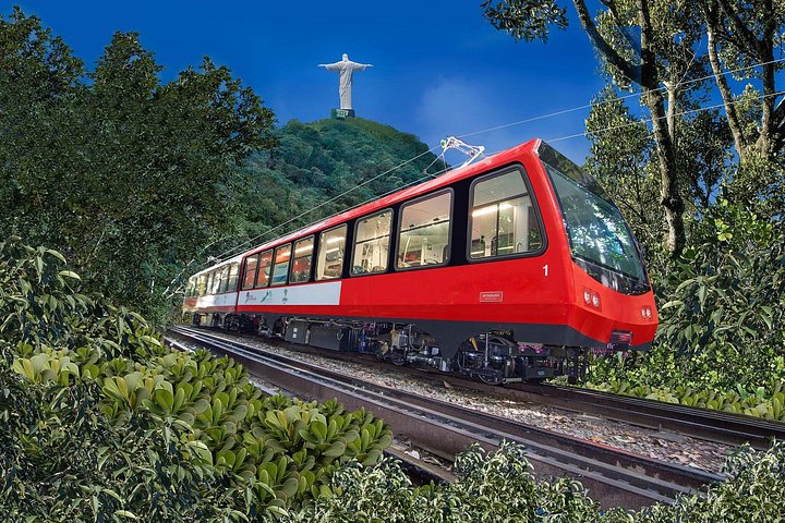 Die Christusstatue auf dem Corcovado, kombinierte Tour mit Auffahrt per Zahnradbahn