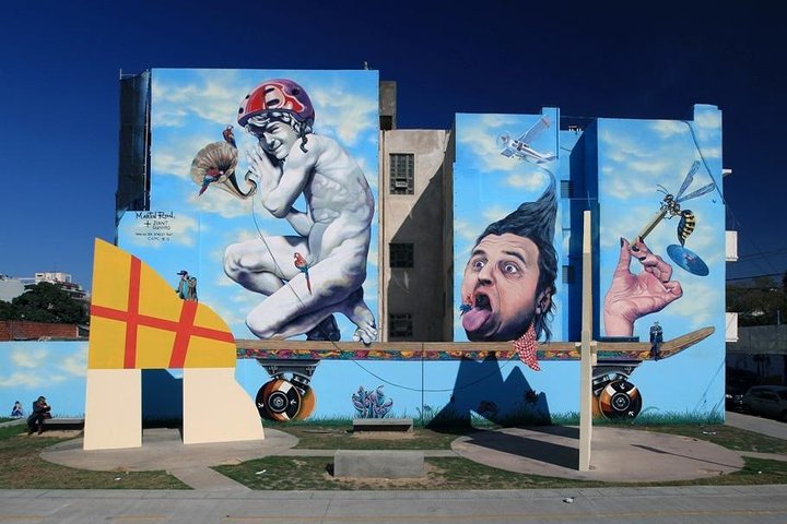 Großes Street-Art-Wandbild im Norden von Buenos Aires bei einer Tour in kleiner Gruppe